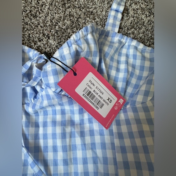 Edikted Basil Cotton Gingham Minidress NWT SIZE XS - Picture 4 of 7